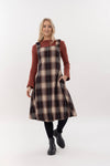 Pinafore Bubble Dress Woolen Plaid