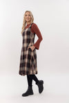 Pinafore Bubble Dress Woolen Plaid