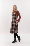 Pinafore Bubble Dress Woolen Plaid
