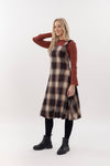 Pinafore Bubble Dress Woolen Plaid