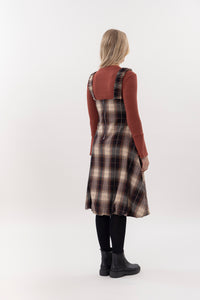 Pinafore Bubble Dress Woolen Plaid