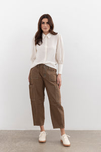 Moss Bailey Barrel jean - brown wash