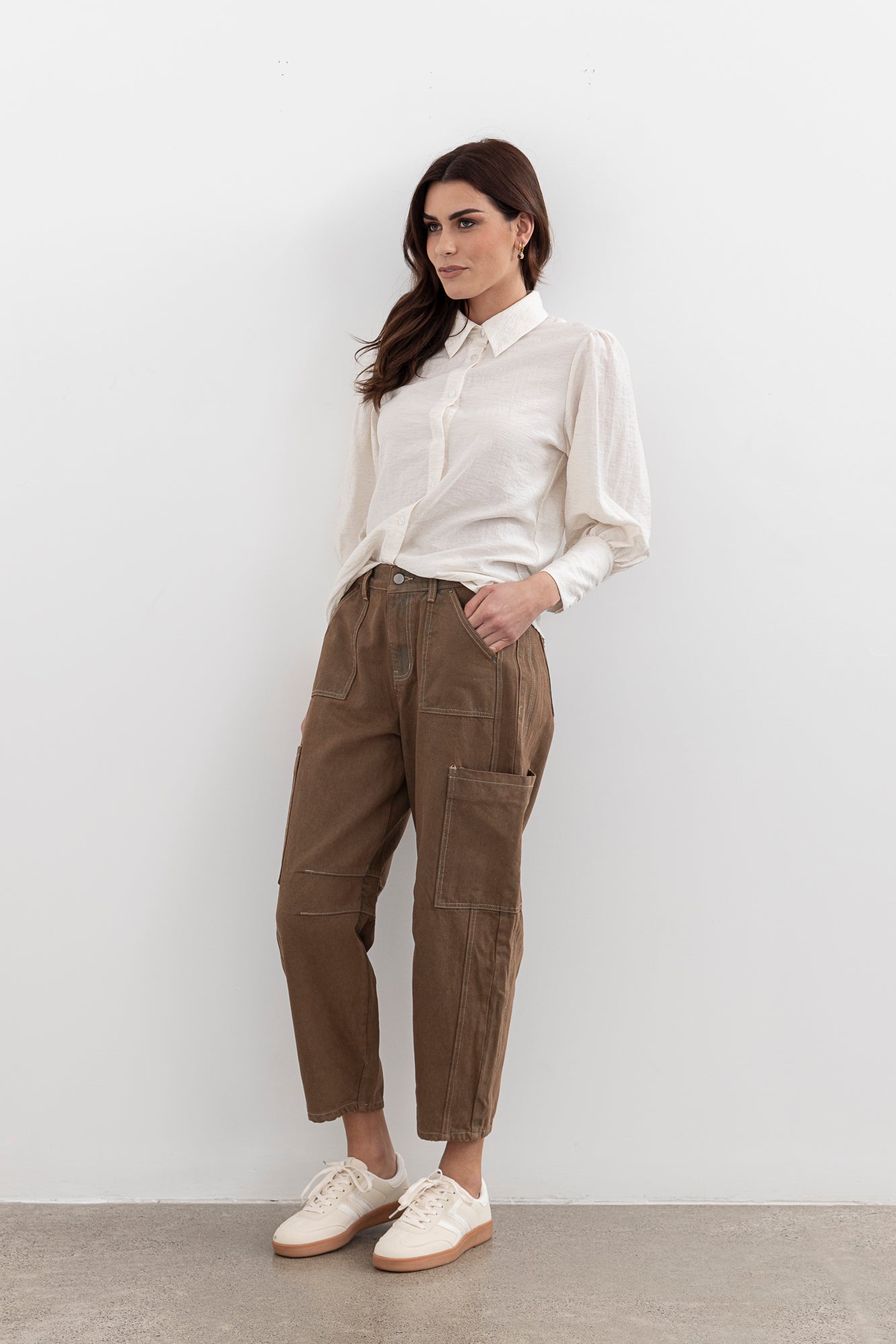 Moss Bailey Barrel jean - brown wash