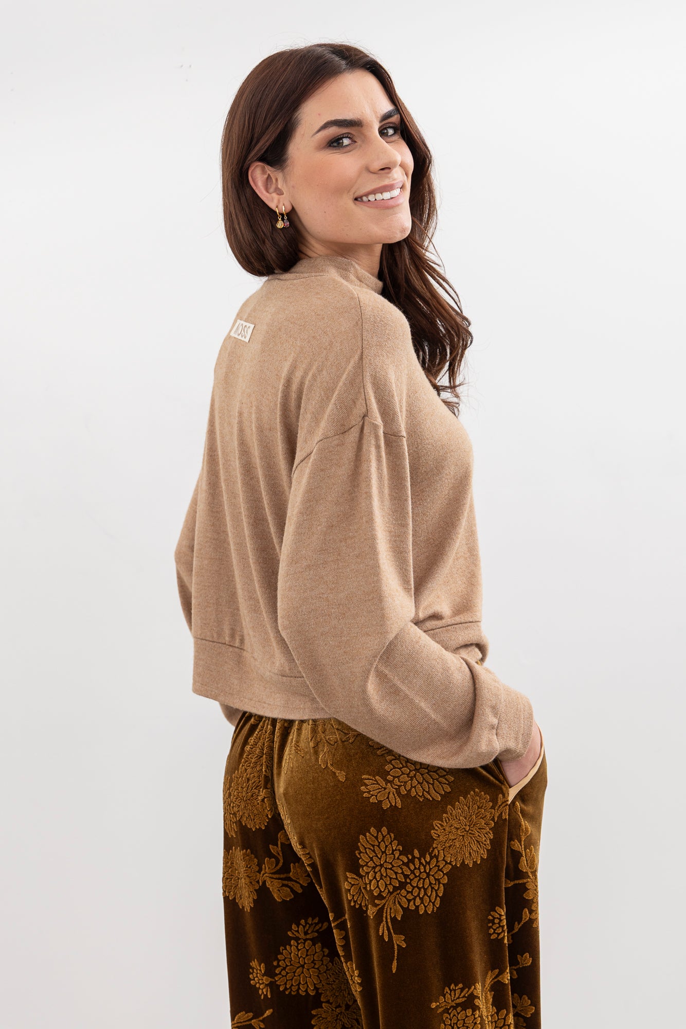 Shelby Turtle neck jumper - forest clay