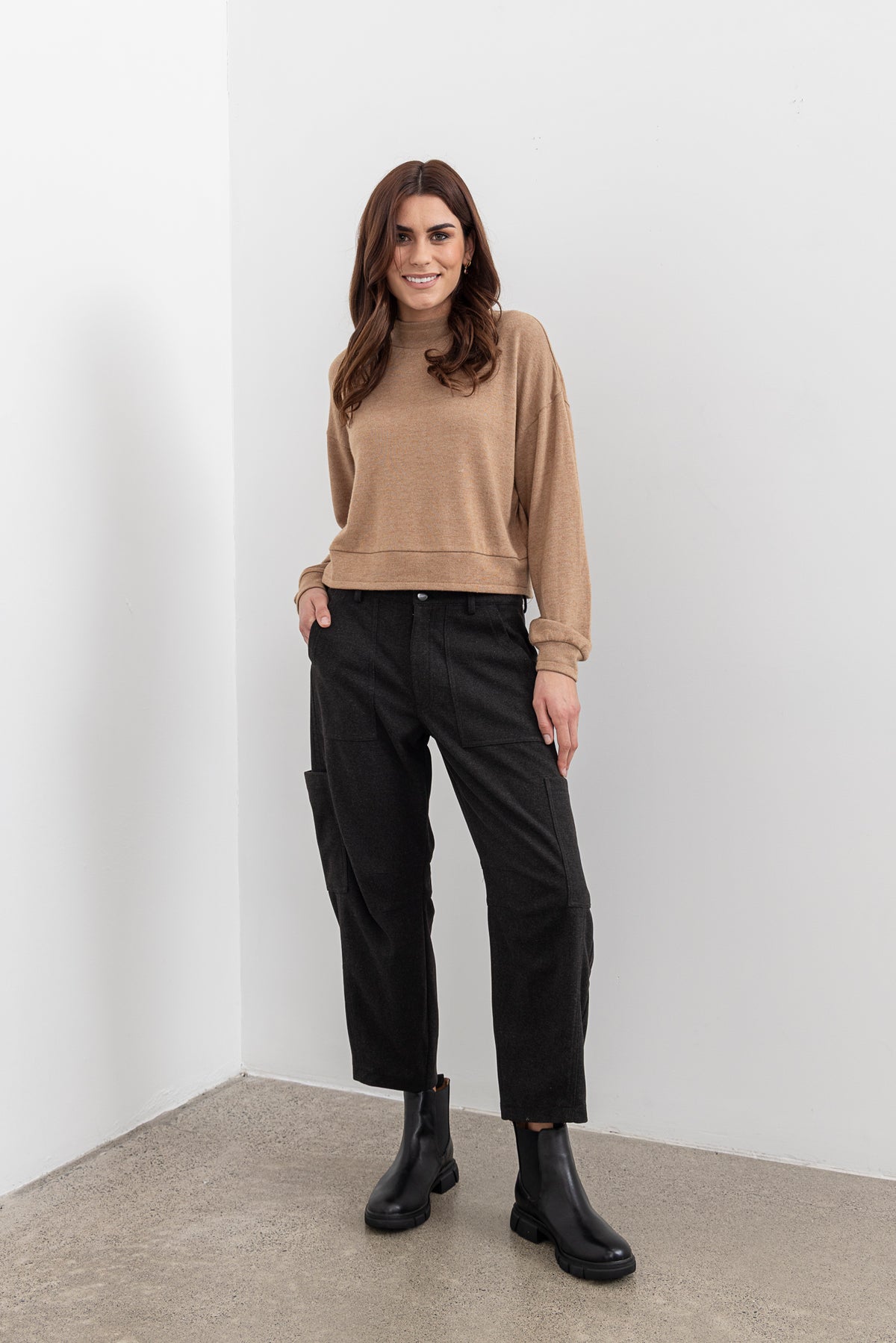 Moss Lexie  pant charcoal