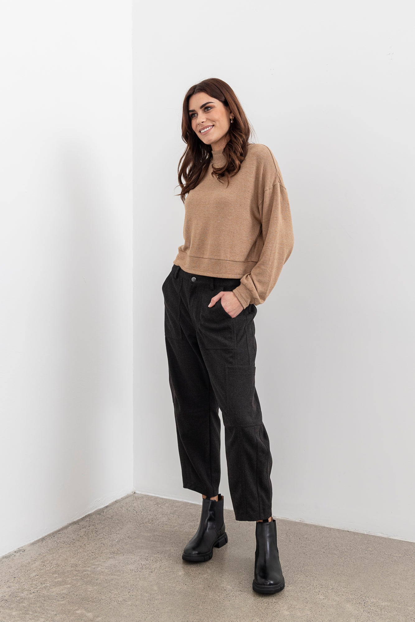 Moss Lexie  pant charcoal