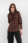 Moss Bow Shirt - butterfly print