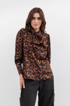 Moss Bow Shirt - butterfly print