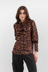 Moss Bow Shirt - butterfly print