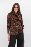 Moss Bow Shirt - butterfly print