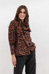 Moss Bow Shirt - butterfly print