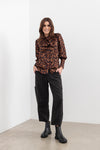 Moss Bow Shirt - butterfly print