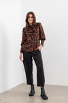 Moss Bow Shirt - butterfly print
