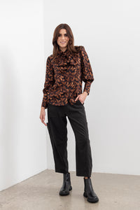 Moss Bow Shirt - butterfly print