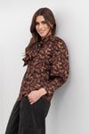 Moss Bow Shirt - butterfly print