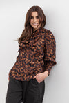 Moss Bow Shirt - butterfly print