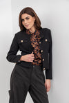 Moss Bow Shirt - butterfly print