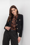 Moss Bow Shirt - butterfly print