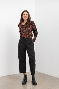 Moss Bow Shirt - butterfly print