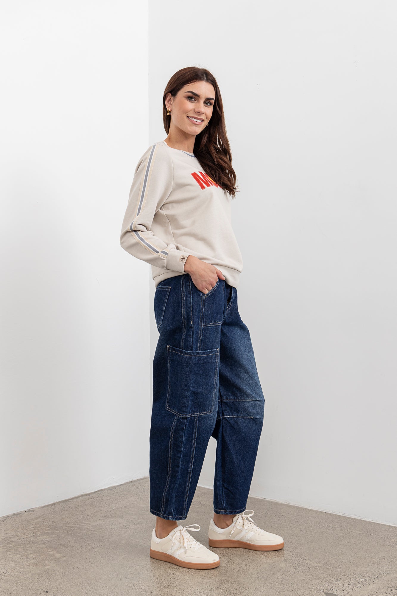 Moss Bailey Barrel jean - blue wash