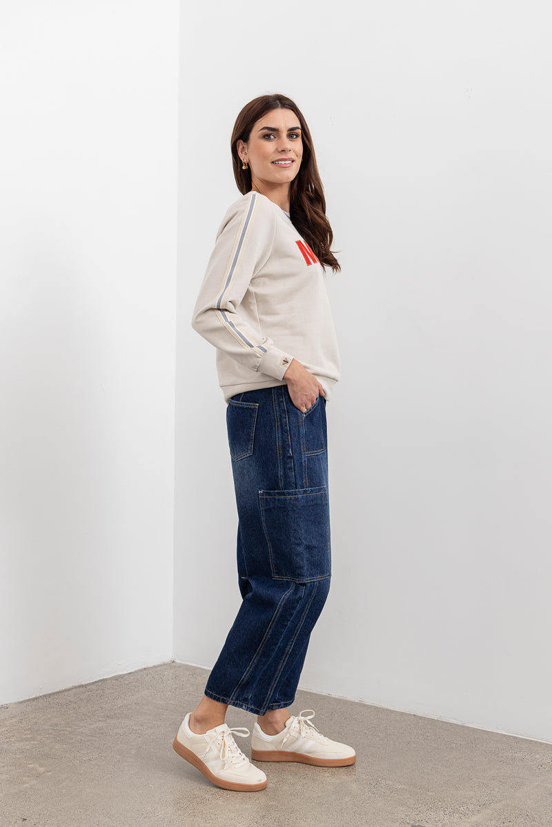 Moss Bailey Barrel jean - blue wash