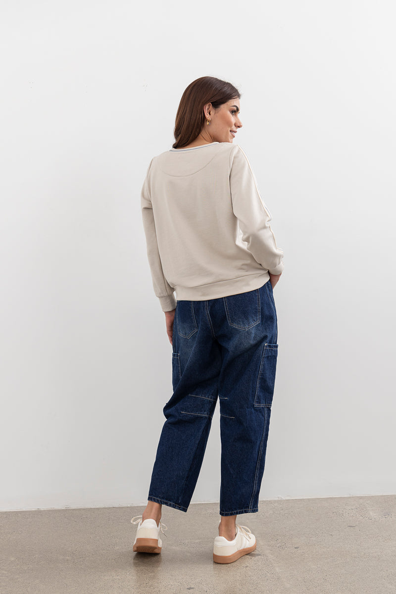 Moss Bailey Barrel jean - blue wash