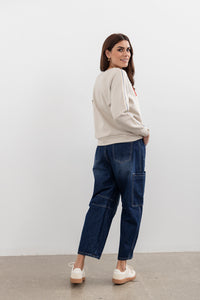 Moss Bailey Barrel jean - blue wash