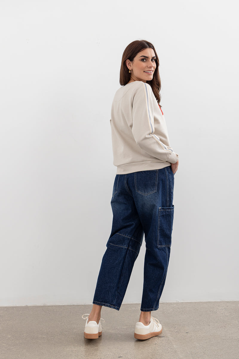 Moss Bailey Barrel jean - blue wash