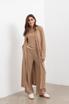 Shelby longline Cardigan - Forest Clay
