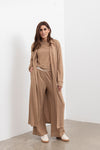 Shelby longline Cardigan - Forest Clay