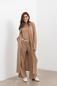 Shelby longline Cardigan - Forest Clay