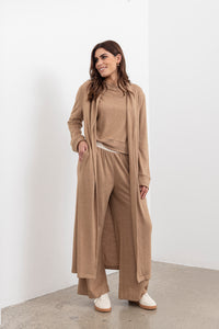Shelby longline Cardigan - Forest Clay