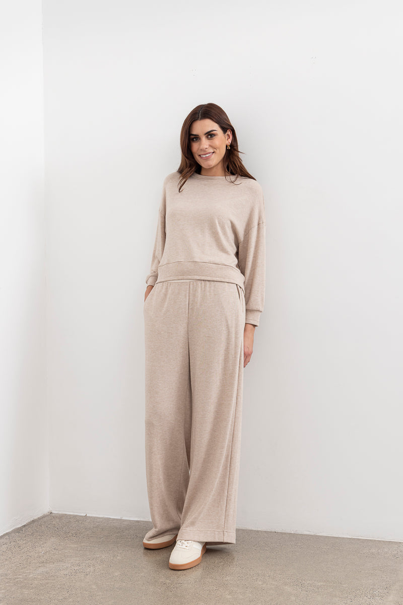 Shelby 3/4 sleeve knit - oat