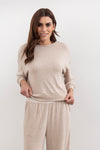 Shelby 3/4 sleeve knit - oat