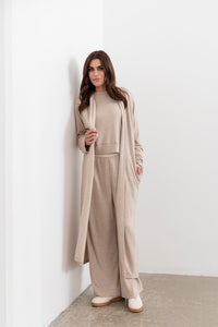 Shelby longline Cardigan -Oat