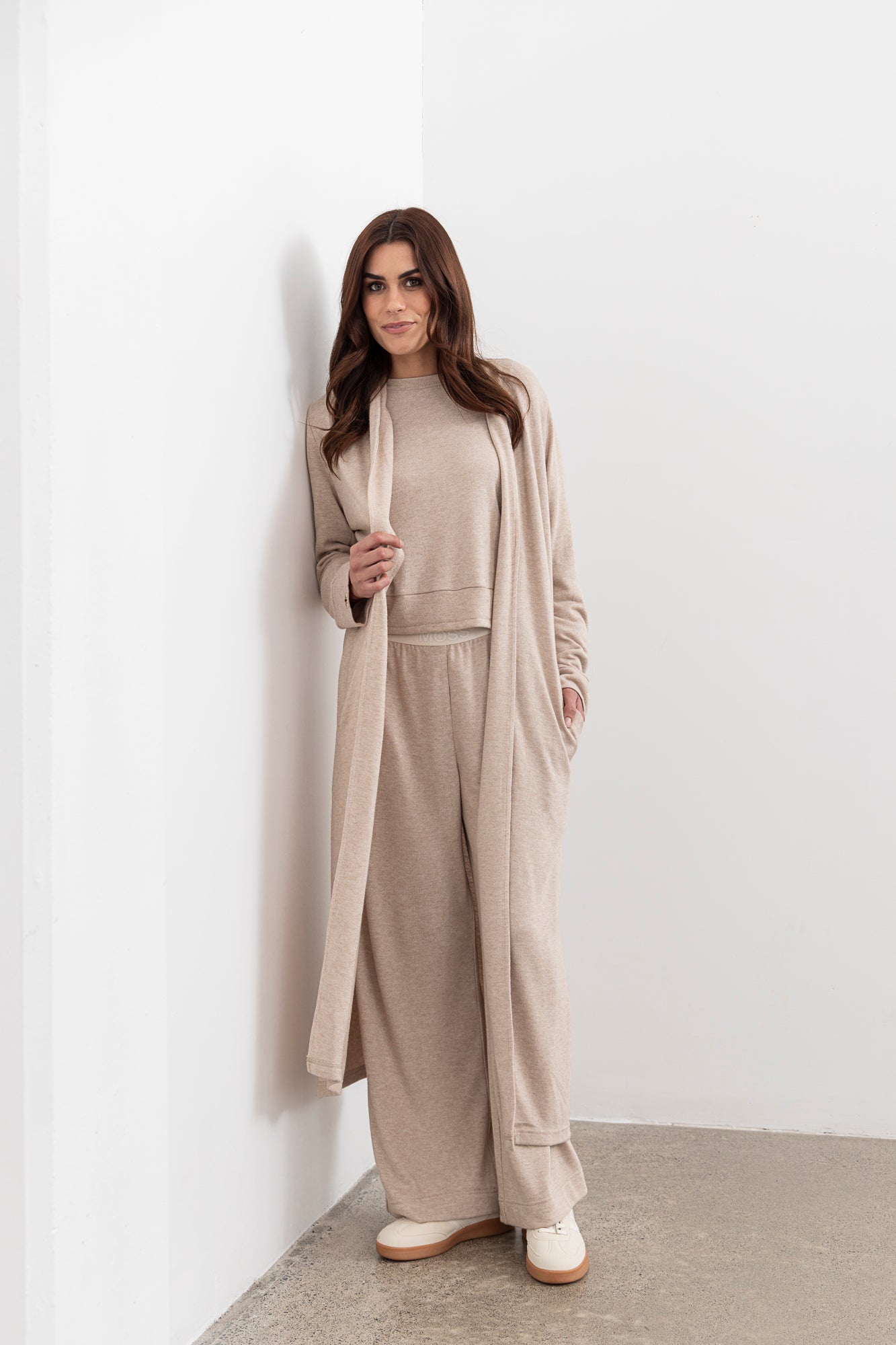 Shelby longline Cardigan -Oat