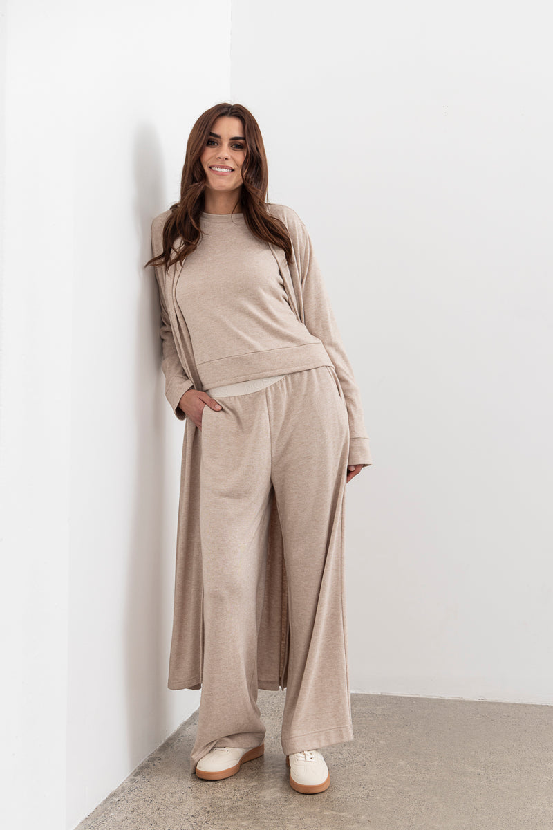 Shelby longline Cardigan -Oat