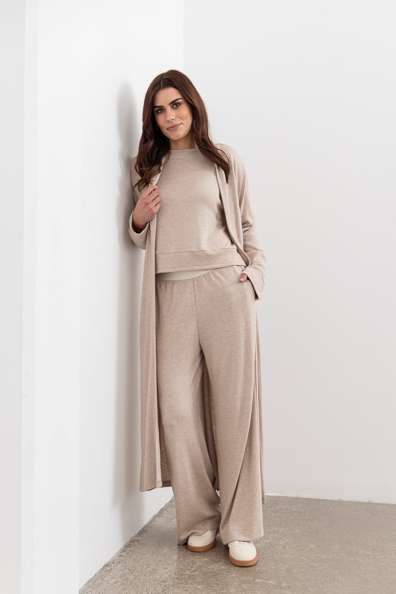 Shelby longline Cardigan -Oat