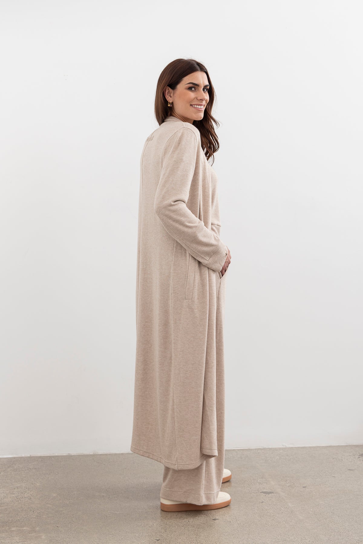 Shelby Longline Cardigan - Oat