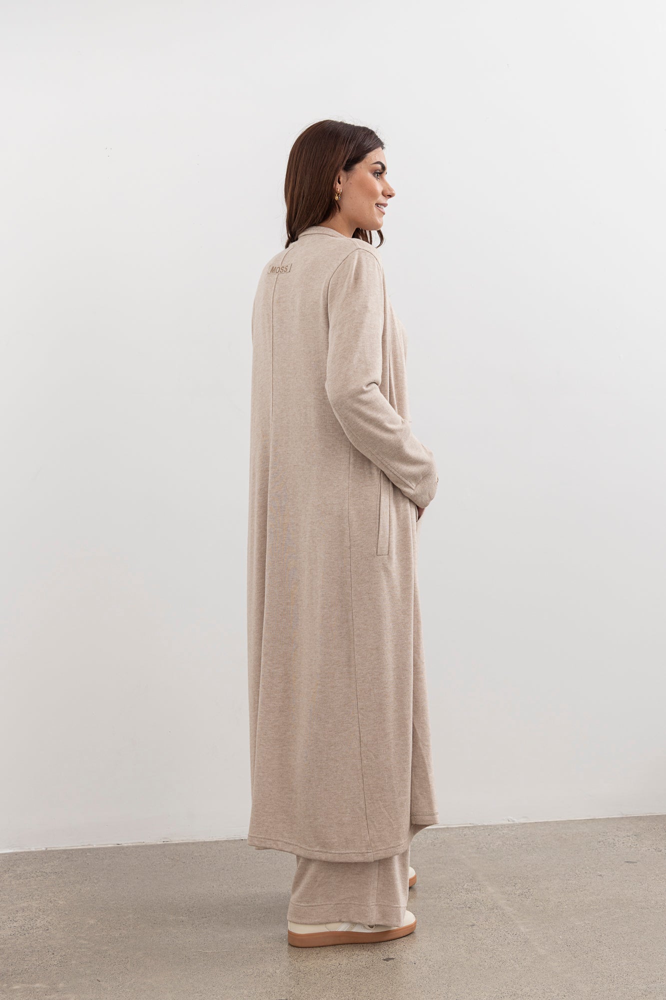 Shelby longline Cardigan -Oat