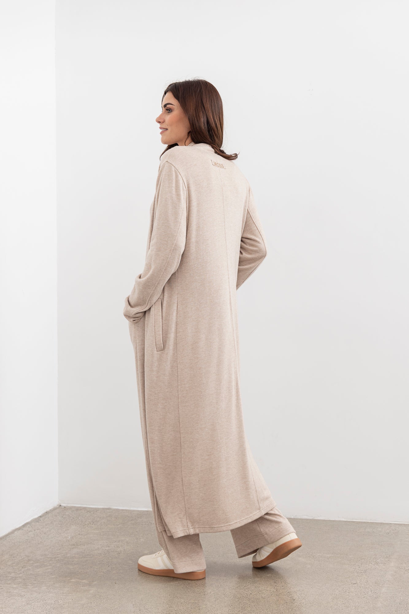Shelby longline Cardigan -Oat