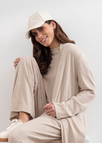 Shelby longline Cardigan -Oat