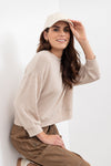 Shelby 3/4 sleeve knit - oat