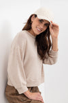 Shelby 3/4 sleeve knit - oat