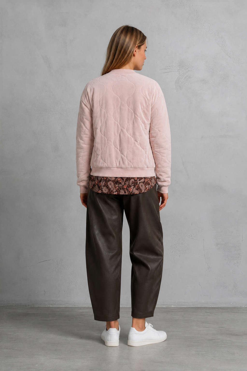 Petra Barrel Pant - Brown PU
