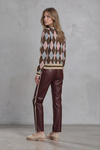 Tilly Cardigan  - argyle