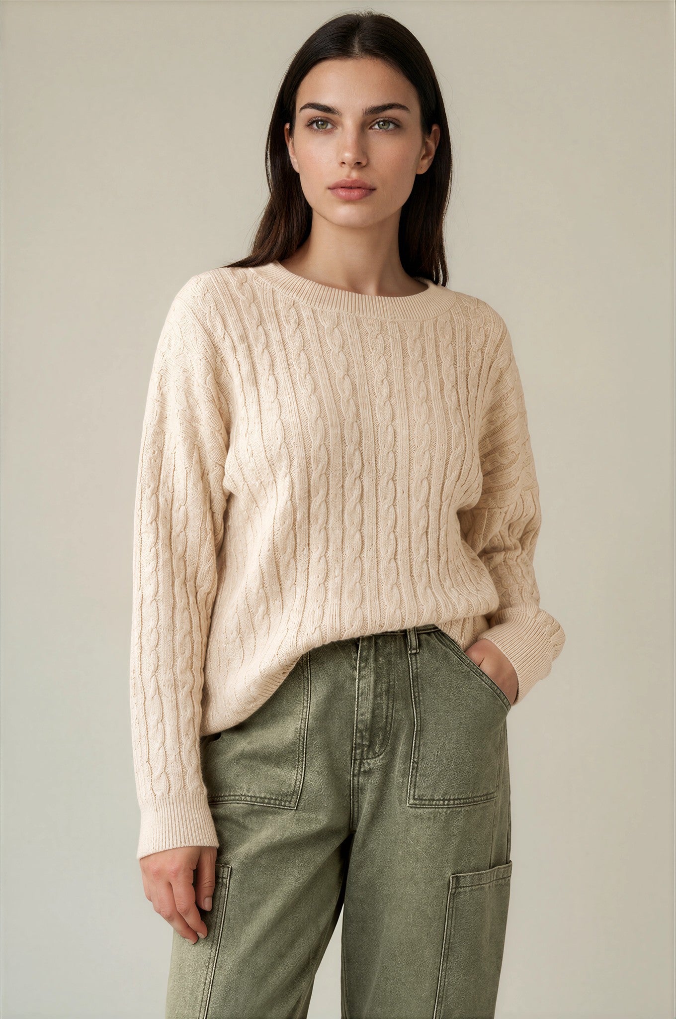 Bailey Barrel jean - Khaki