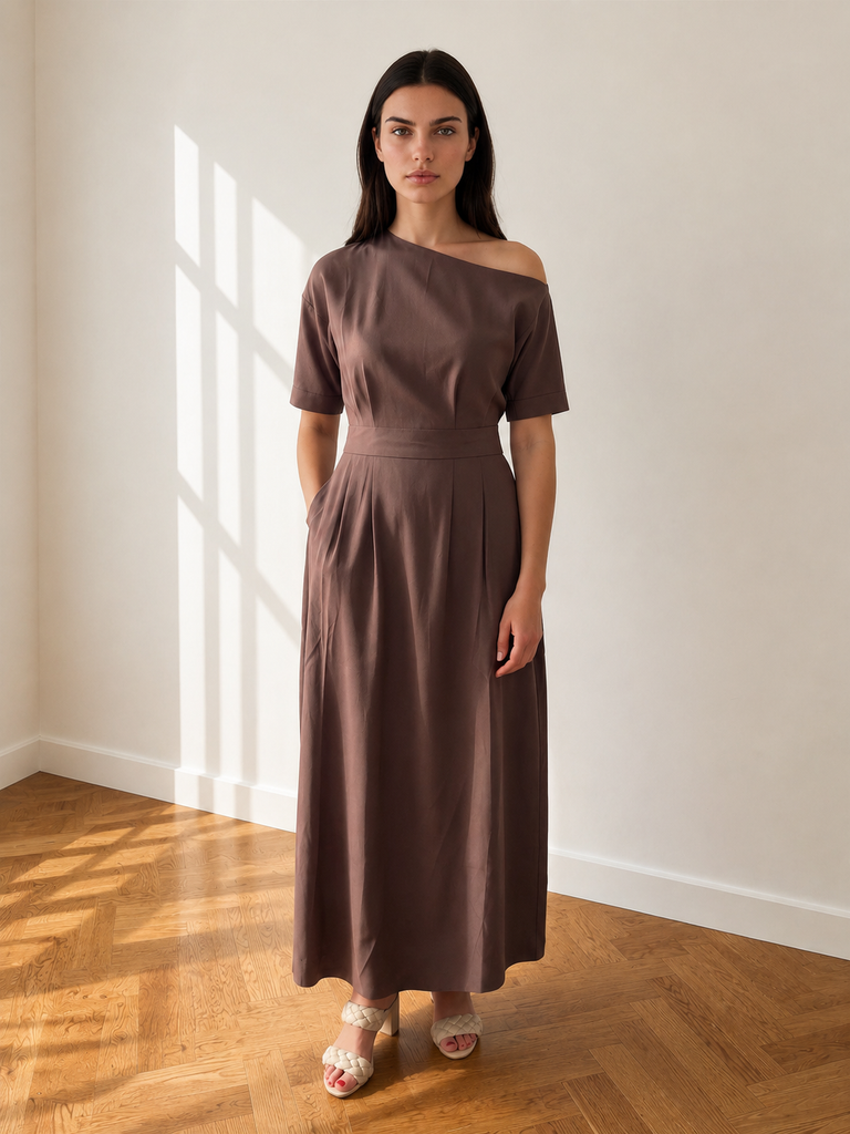 CHICA DRESS HAZELNUT