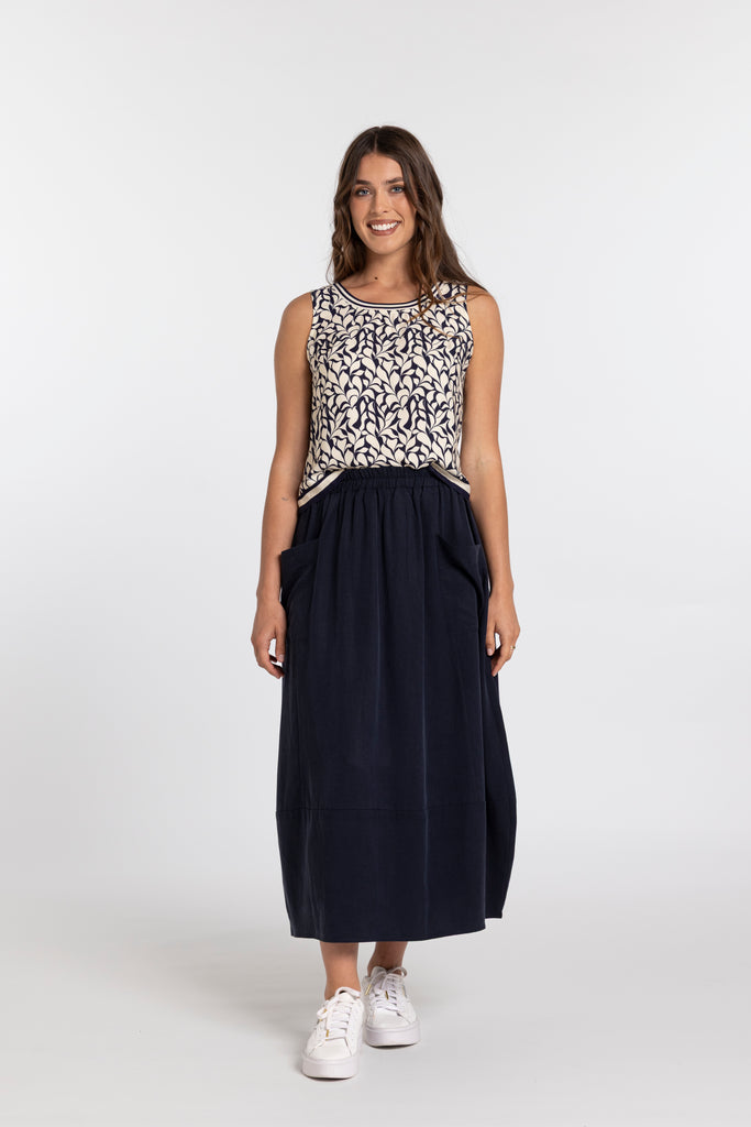 Trenley Skirt - Navy