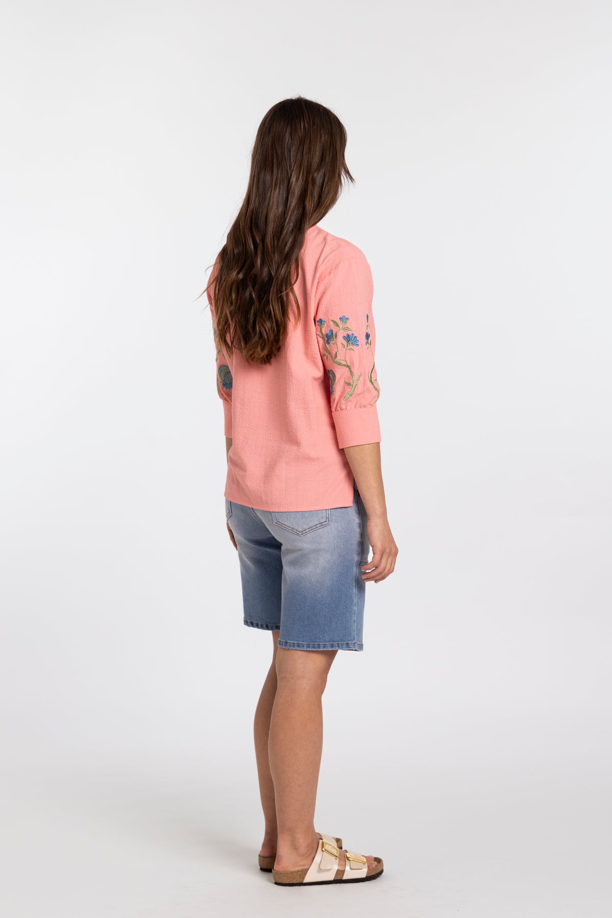 Finley Emboidered Top - Pink